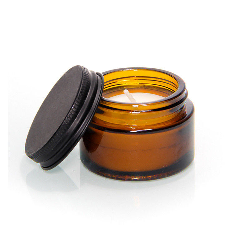 Hoogwaardige groothandel OEM Odm Acceptabel 100 ml 250 ml Amber Glas Kaars Kaars Voor Kaars