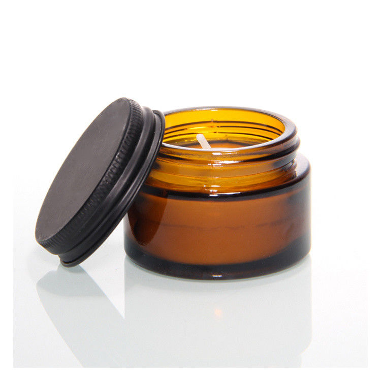 Hoogwaardige groothandel OEM Odm Acceptabel 100 ml 250 ml Amber Glas Kaars Kaars Voor Kaars