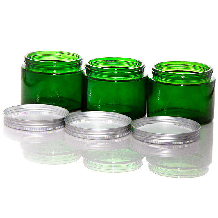 Leeg groen gekleurd helder glas kaars potten met deksel ODM