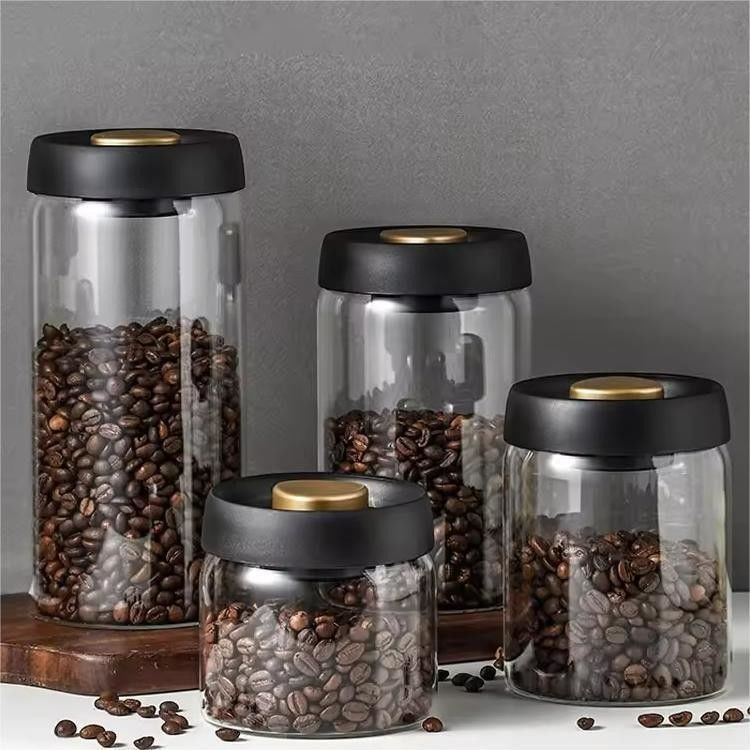 500 ml borosilicaat glas koffiepot voor koffiebonen en keukenopslag