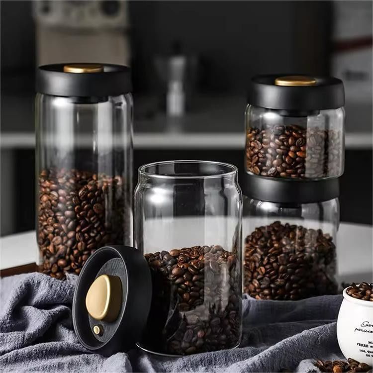 500 ml borosilicaat glas koffiepot voor koffiebonen en keukenopslag
