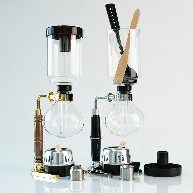 Classic design keuken borosilicaat glas koffie thee maker 2-5 kopjes siphon koffiepot voor professionele koffie maken