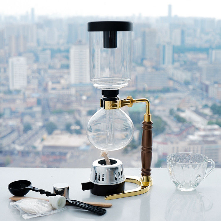 Classic design keuken borosilicaat glas koffie thee maker 2-5 kopjes siphon koffiepot voor professionele koffie maken