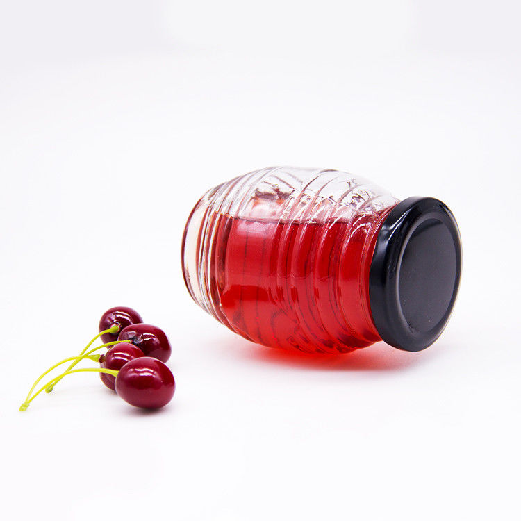Custom Label Hexagon Shape 100ml 180ml 380ml Honing Jam Glas Jar Voor Honing Olijfolie