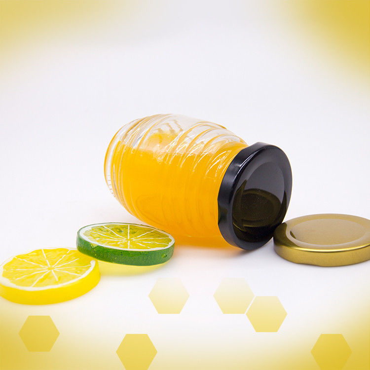 Custom Label Hexagon Shape 100ml 180ml 380ml Honing Jam Glas Jar Voor Honing Olijfolie