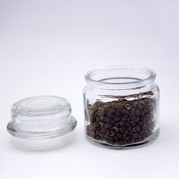 Voedselopslag Rechthoekig Rond Helder Glas Koffie Koffiebonen Jar Met Diep Deksel