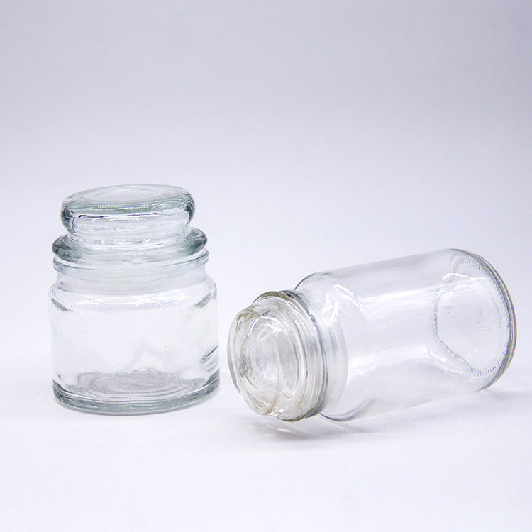 Voedselopslag Rechthoekig Rond Helder Glas Koffie Koffiebonen Jar Met Diep Deksel