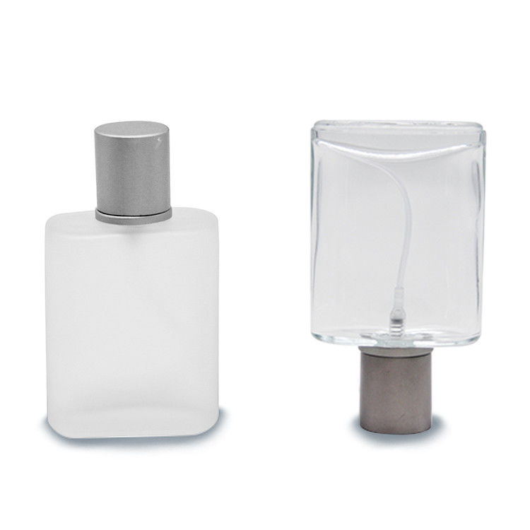 Persoonlijke vierkant parfumfles 30 ml 50 ml 100 ml heldere kleur parfum glasflessen