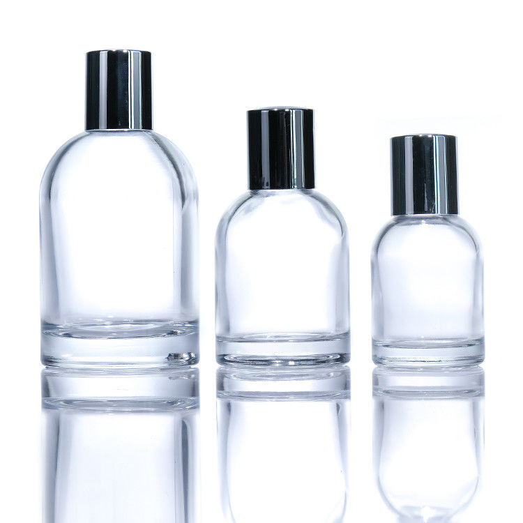 Cylinder aangepast logo 30ml 50ml 100ml rond glas lege parfumfles met magnetische dop en doos