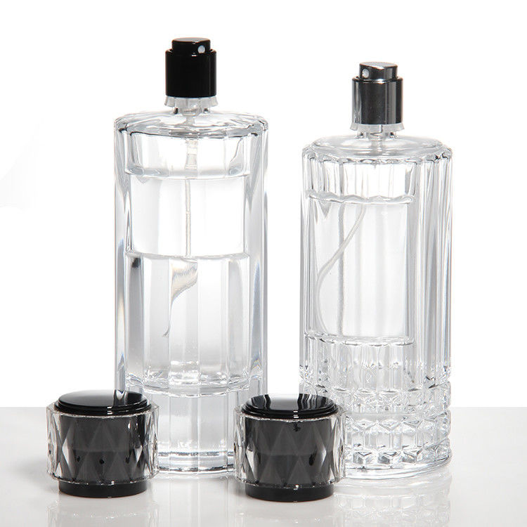 Custom Logo Elegance Gesneden Decor Leeg 50ml Glasfles Luxe Parfumfles