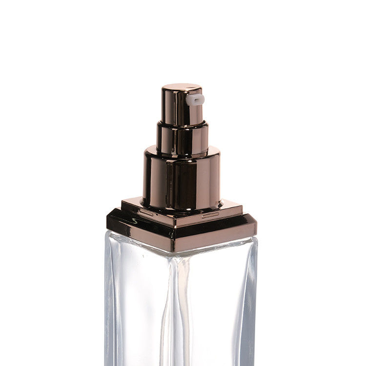30 ml 50 ml 80 ml 100 ml doorzichtige glazen pompfles voor serum essentiële olie parfum lotion