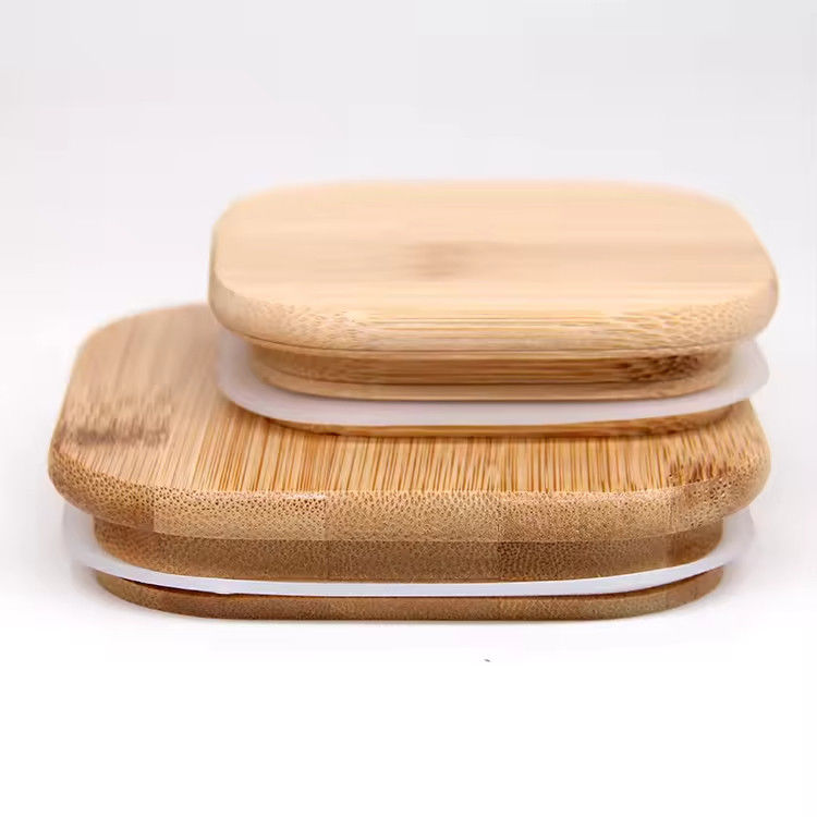 Fabriek Custom Logo Solid Hout Fles Houten Ronde Vierkante Mug Cup Lid Bamboe Cover Voor pot