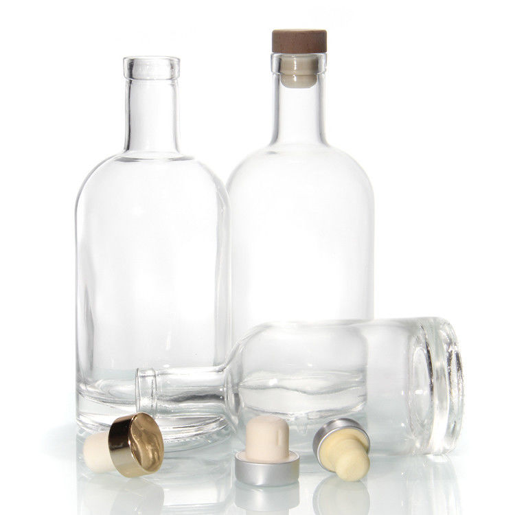 Heavy Base Vodka Flasken Brouwen voor 750 ml heldere Bordeaux glas drank flessen