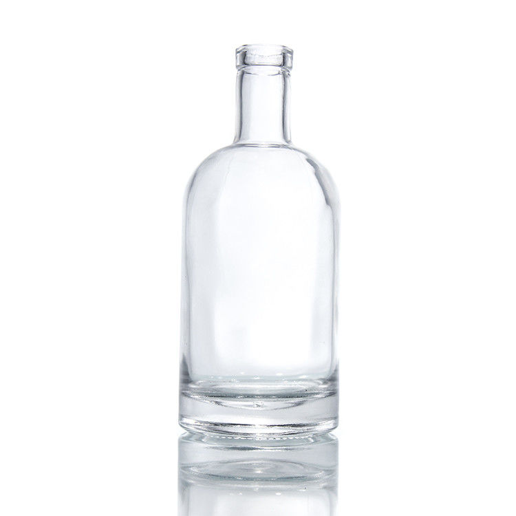 In voorraad 750 ml doorzichtige Whiskey Spirits Glas drank fles met kurk