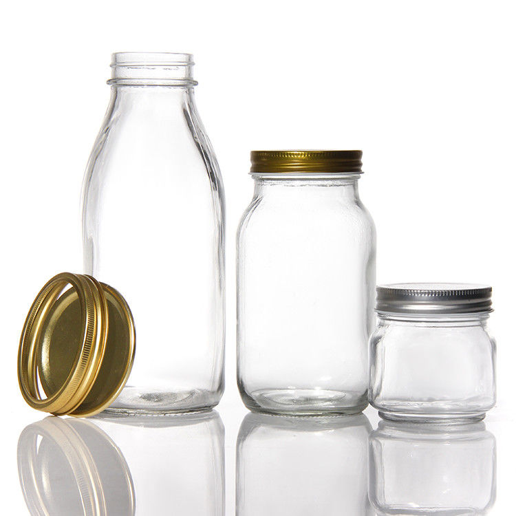 Goedkope prijs Ronde 180 ml 280 ml 380 ml 500 ml voedselpakket Glas Mason potten met schroef deksel
