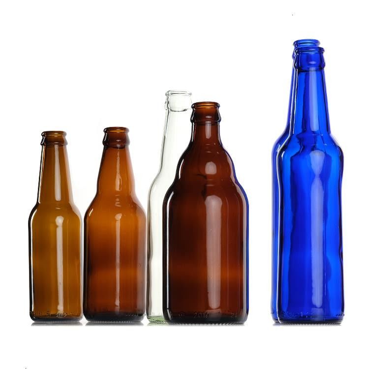 Hoge kwaliteit groen Amber Bier Glasfles Helder Warm Stampen Drank voor Bier