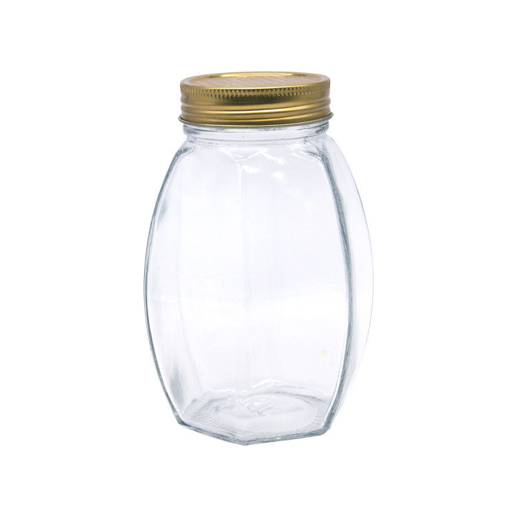 Ronde glazen honingjam fles glazen jam pot voedselopslag conserveren honing glas pot