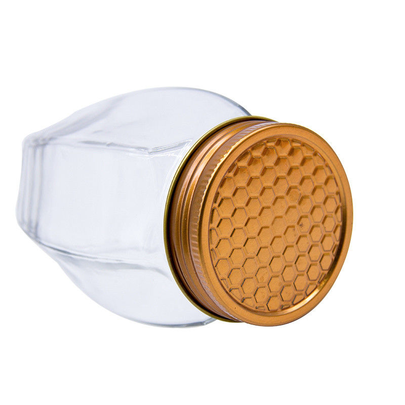 Ronde glazen honingjam fles glazen jam pot voedselopslag conserveren honing glas pot