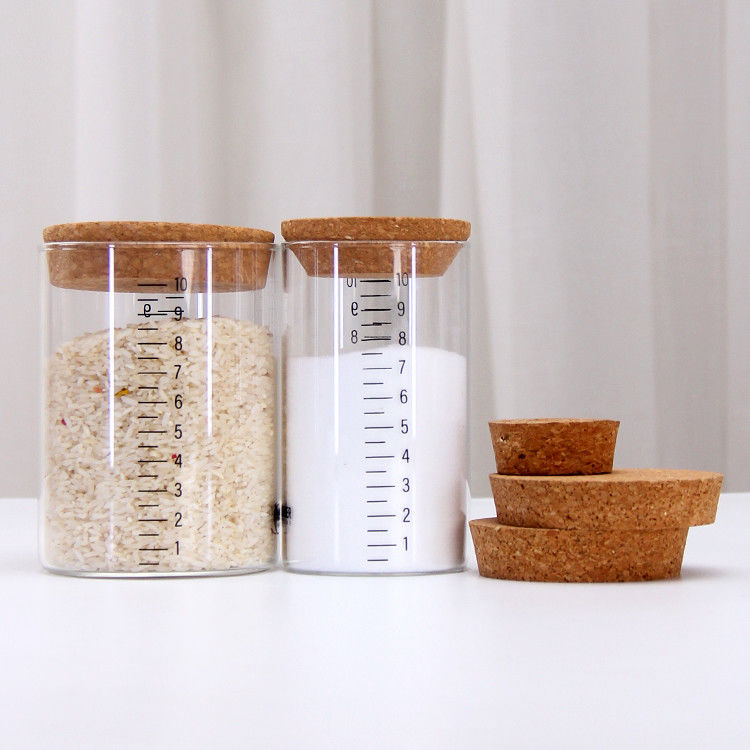 Veel verschillende maten glas borosilicaat lege opslagpot schroefdraad glazen potten met schroef deksel