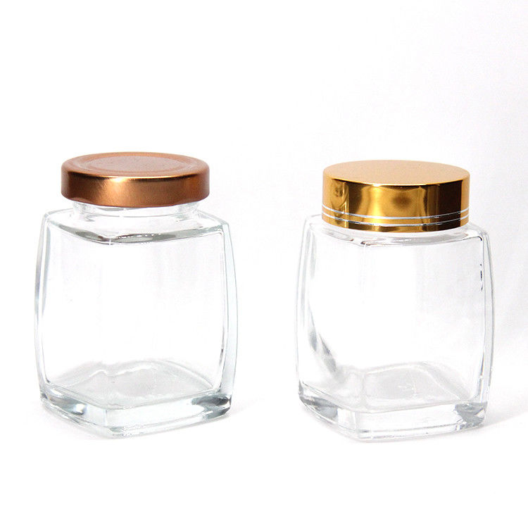 Voedingsmiddelen 220 ml 280 ml 380 ml 500 ml Vintage overdekte theekanister honing glaspot met dop