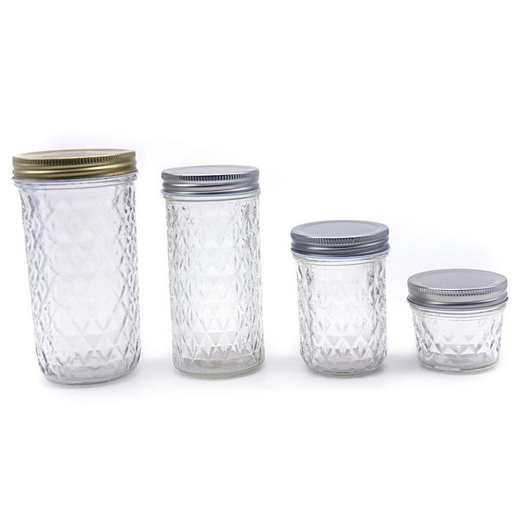 Nieuw ontwerp Transparante ronde vorm Glas Jam Pickel Jar Glas Jar Voor opslag