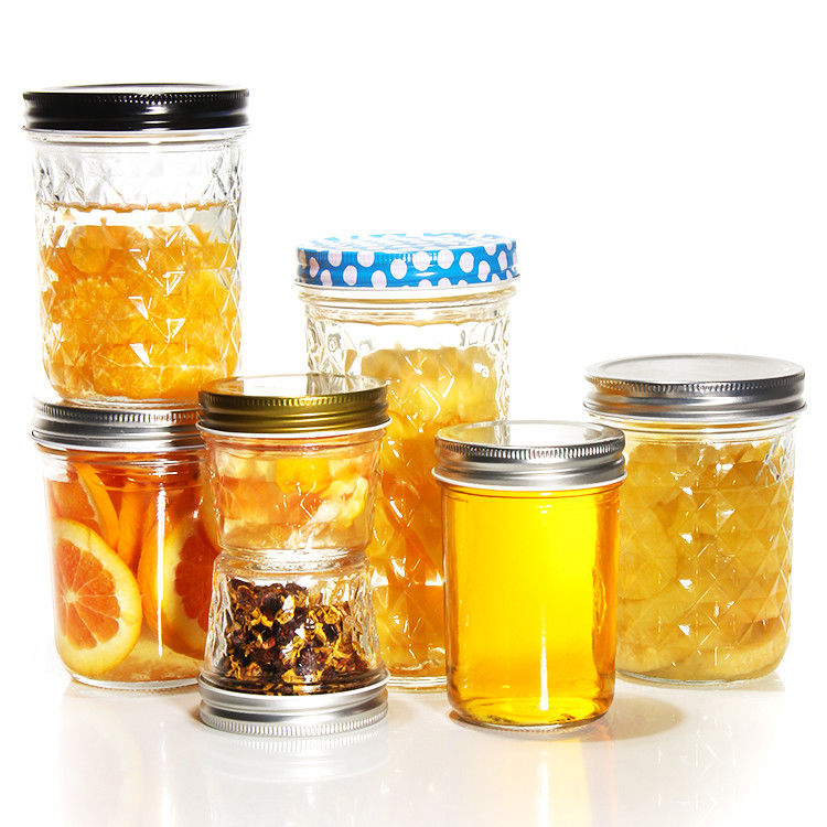 Nieuw ontwerp Transparante ronde vorm Glas Jam Pickel Jar Glas Jar Voor opslag