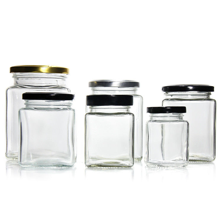Duurzame heldere glazen voedselpot 100 ml 240 ml hoogverzegelde opslagcontainer voor fruit