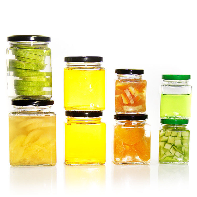 Duurzame heldere glazen voedselpot 100 ml 240 ml hoogverzegelde opslagcontainer voor fruit