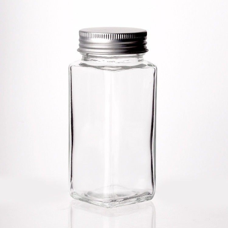 Aanpasbaar logo verschillende stijlen 40Z 8OZ glazen kruidenpotten met shakertoppen deksels voor kruiden