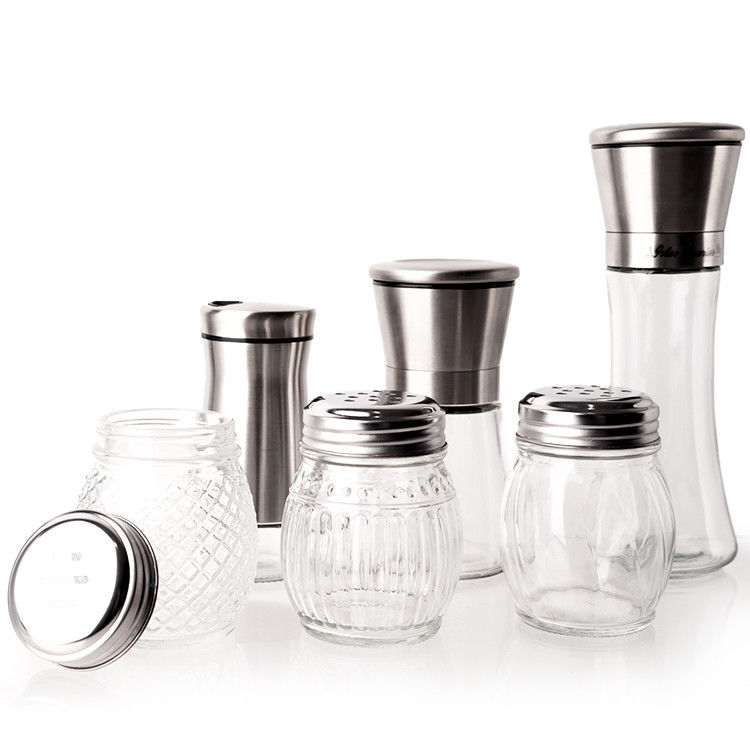 3.5oz 100ml Keuken Accessoires Kruiden Glas Spice Jar Set Voor Suiker Zout Peper