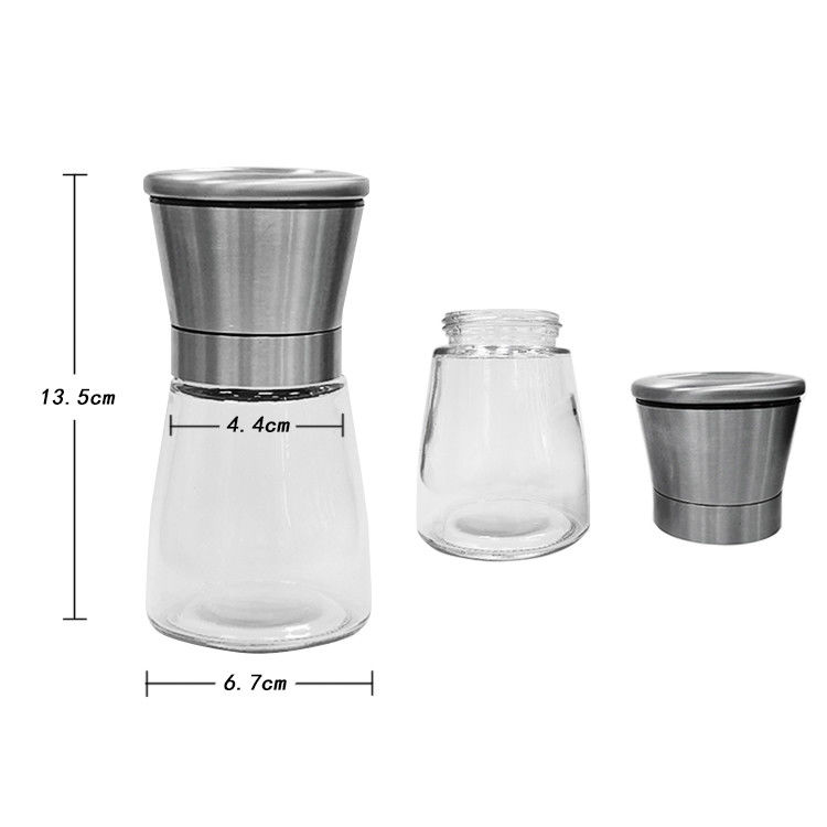 Leeg 4oz Spice Glass Jar Met Labels Kruiden Organisator Jar Labels Acacia Metal Deksel