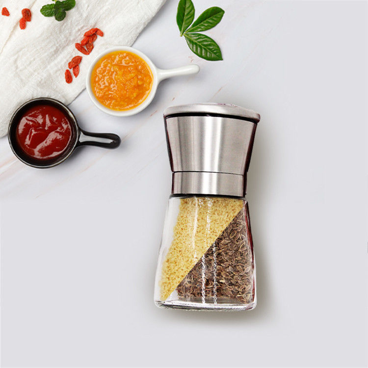 Leeg 4oz Spice Glass Jar Met Labels Kruiden Organisator Jar Labels Acacia Metal Deksel