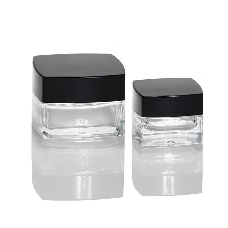 Kleine heldere glazen crème potten hand oogcrème heldere vierkant glas cosmetica crème potten