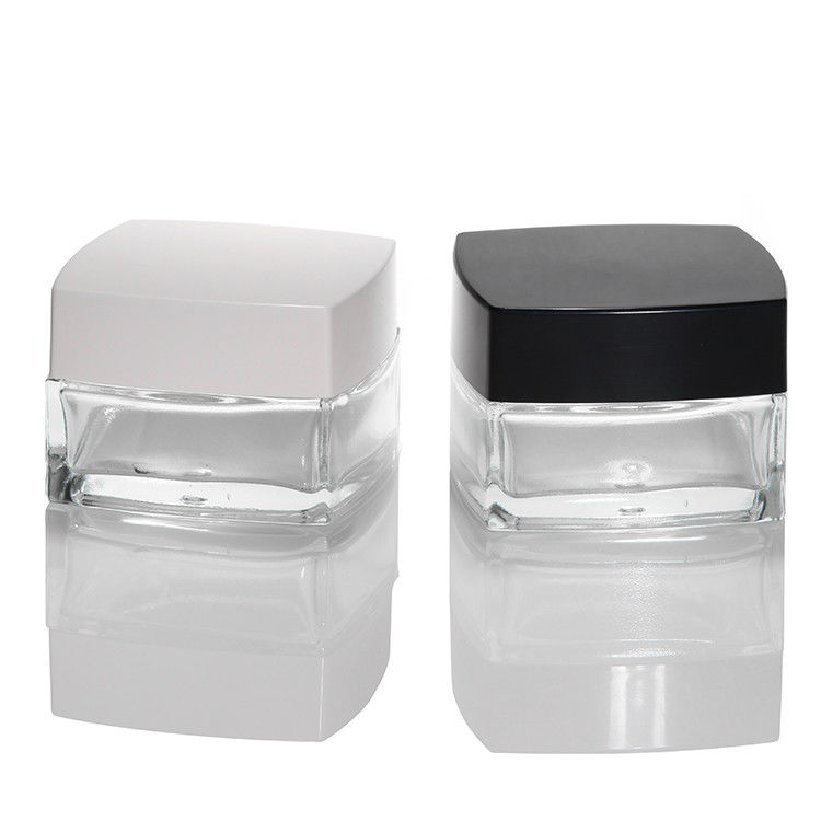Kleine heldere glazen crème potten hand oogcrème heldere vierkant glas cosmetica crème potten