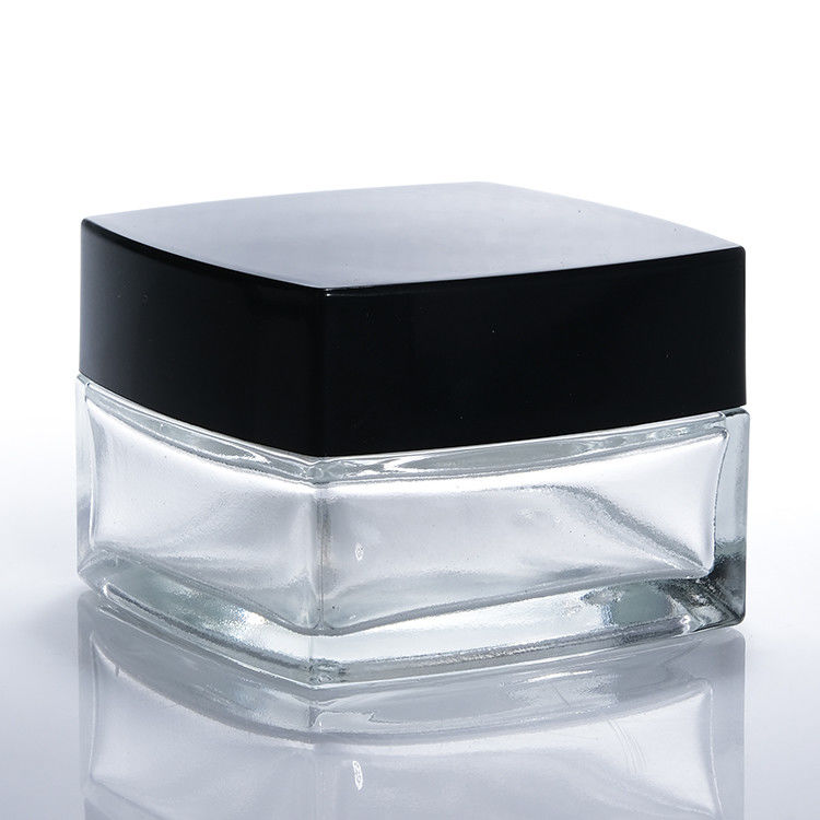 Kleine heldere glazen crème potten hand oogcrème heldere vierkant glas cosmetica crème potten