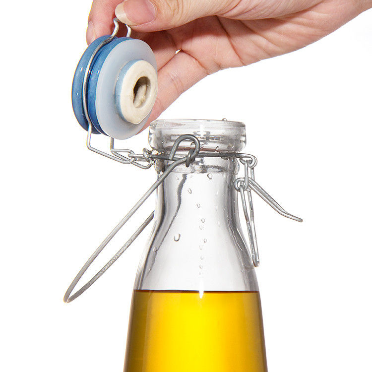 Leeg 250 ml 500 ml 750 ml glazen fles met makkelijk schommelend kapje voor drankjes sap bier wodka whisky