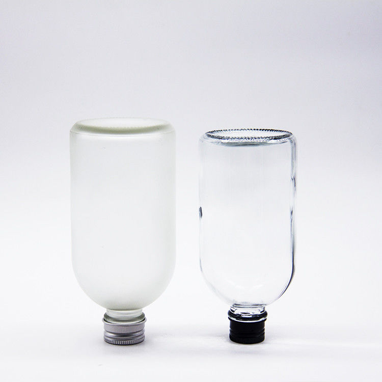 Aanpassing Flask Glasfles 200ml Plat Glas Koffiedrank Koffiedrank Flessen Met Aluminium Kap