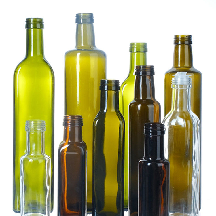 Groen Kleur Helder Glas Vierkante Ronde Olijfolie Flessen 125 ml 250 ml 500 ml 750 ml 1000 ml