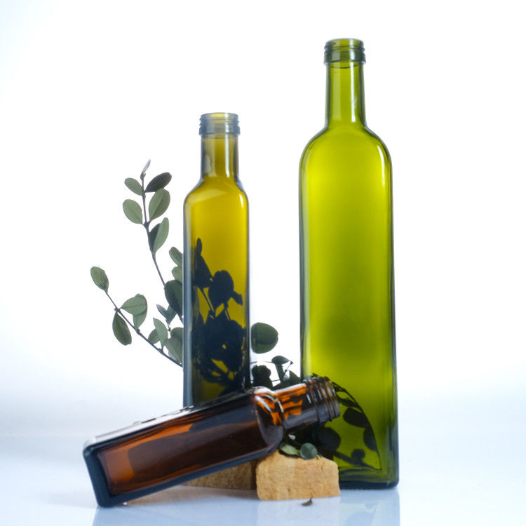 Groen Kleur Helder Glas Vierkante Ronde Olijfolie Flessen 125 ml 250 ml 500 ml 750 ml 1000 ml