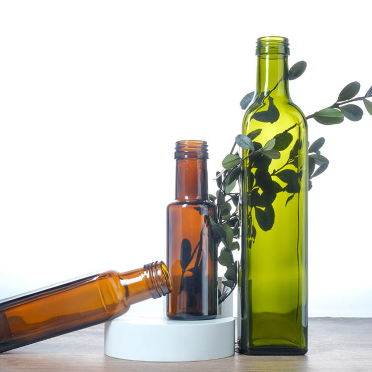 Groen Kleur Helder Glas Vierkante Ronde Olijfolie Flessen 125 ml 250 ml 500 ml 750 ml 1000 ml
