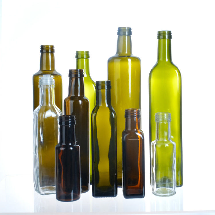 Leeg Olijfoliefles met dop 250 ml 500 ml 750 ml 1 l helder vierkant glasfles voor olijfolie