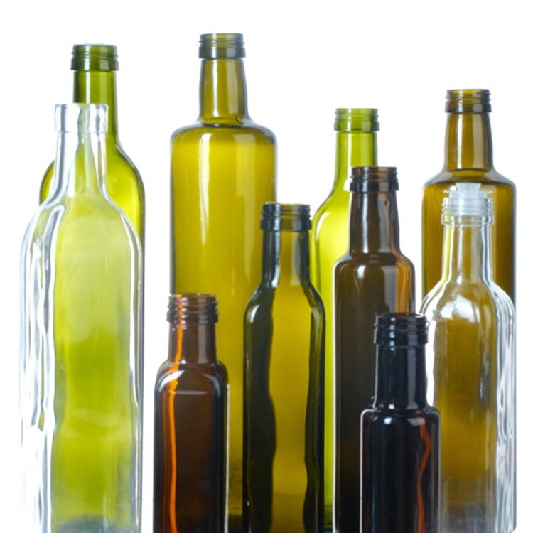 Voedingsmiddelen 250 ml 500 ml 750 ml heldere ronde Marasca-glasflessen met kap