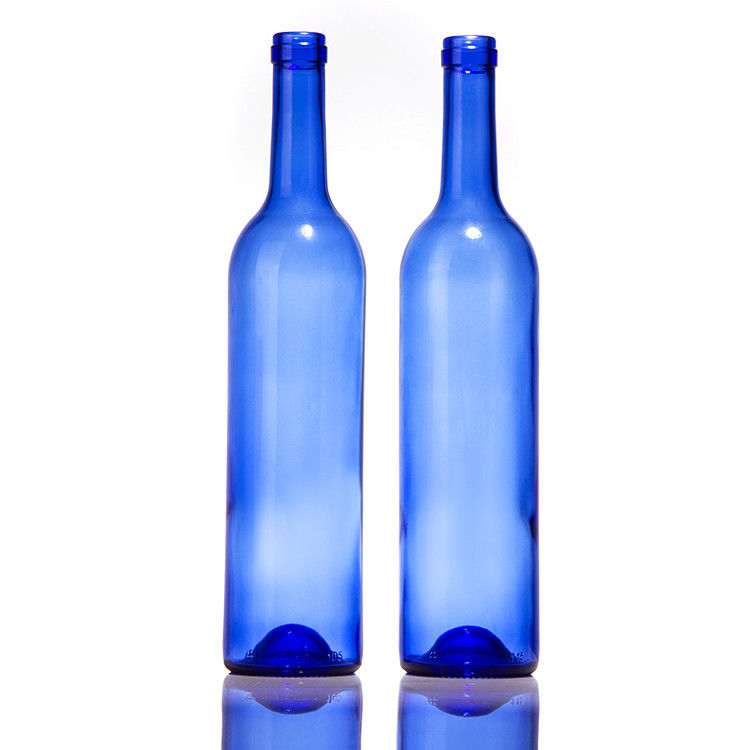 Leeg Olijfblauw Amber 750 ml Bier Droog Rode Wijn Liquor Glasfles Met Deksel