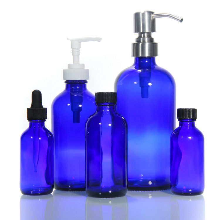 Kleurloze luxe glasfles Glasfles met pomp lotion Glas cosmetische flessen