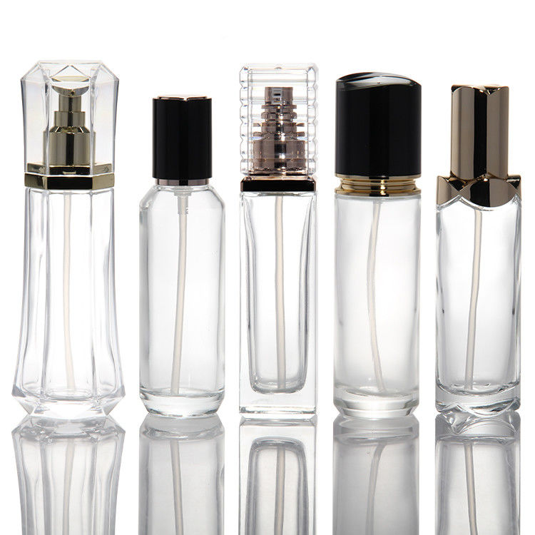 Gezichtscrème Cosmetische glazen fles Essentiële olie fles 100 ml 150 ml met lotion pomp voor het verpakken van cosmetica