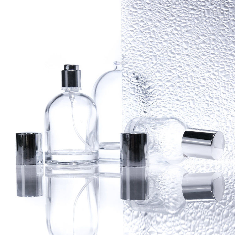 Luxe 30 ml 50 ml 100 ml dikke vierkante ronde glasflessen met houten doppen en dozen op maat
