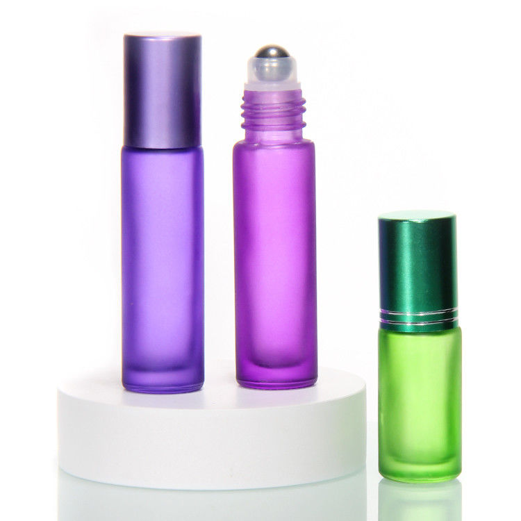Custom 5Ml 10Ml 15Ml Glas Parfum Roll On Flasche Met Roerbal Van Roestvrij Staal