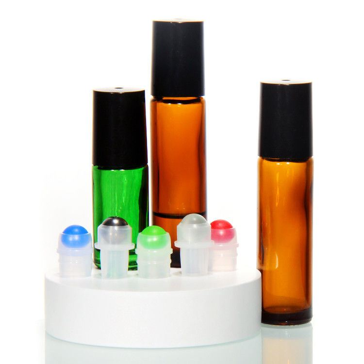 Custom 5Ml 10Ml 15Ml Glas Parfum Roll On Flasche Met Roerbal Van Roestvrij Staal