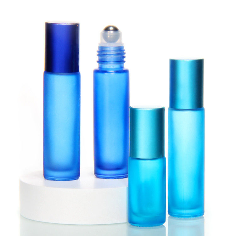 Custom 5Ml 10Ml 15Ml Glas Parfum Roll On Flasche Met Roerbal Van Roestvrij Staal