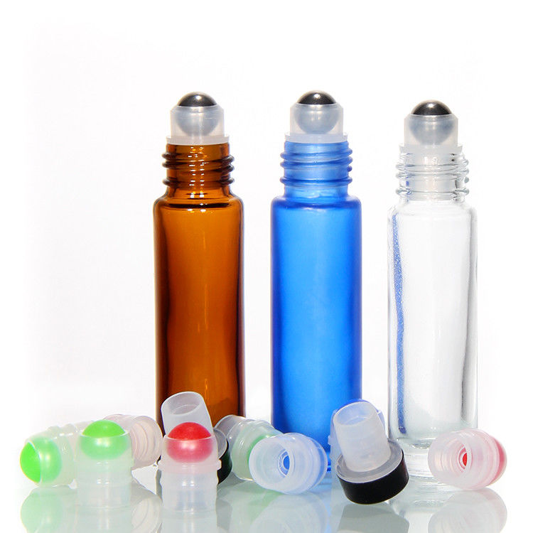 Nieuwe Essentiële Olie Roller Glasflessen Stalen Bal 10 ml Rol Fles Amber Roll On Parfum Fles